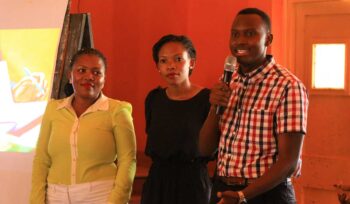 Ivan Philip, Doreen Wealthy and Tracy Diana - Leadership coahes training the students